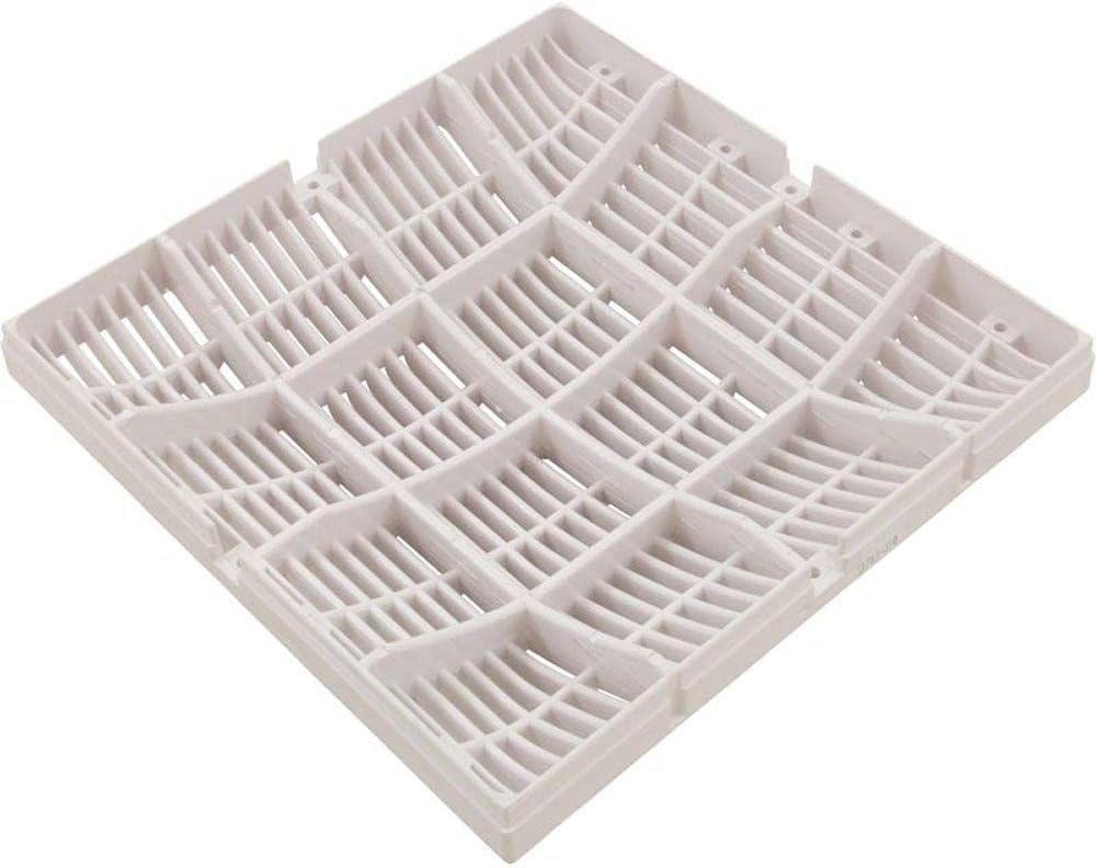 Waterway | 642-4720V | 12″ × 12″ Universal Pool Grate – White Square Main Drain Grate