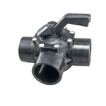 Waterway 6007100CPVC 600-7100-CPVC TruSeal 3-Way Diverter Valve — 2" Socket x 2½" Spigot, CPVC, No-Lube Seal