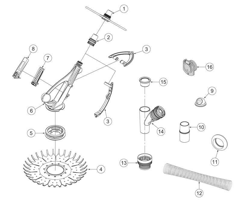 Pentair K60430 Kreepy Krauly Kruiser parts diagram