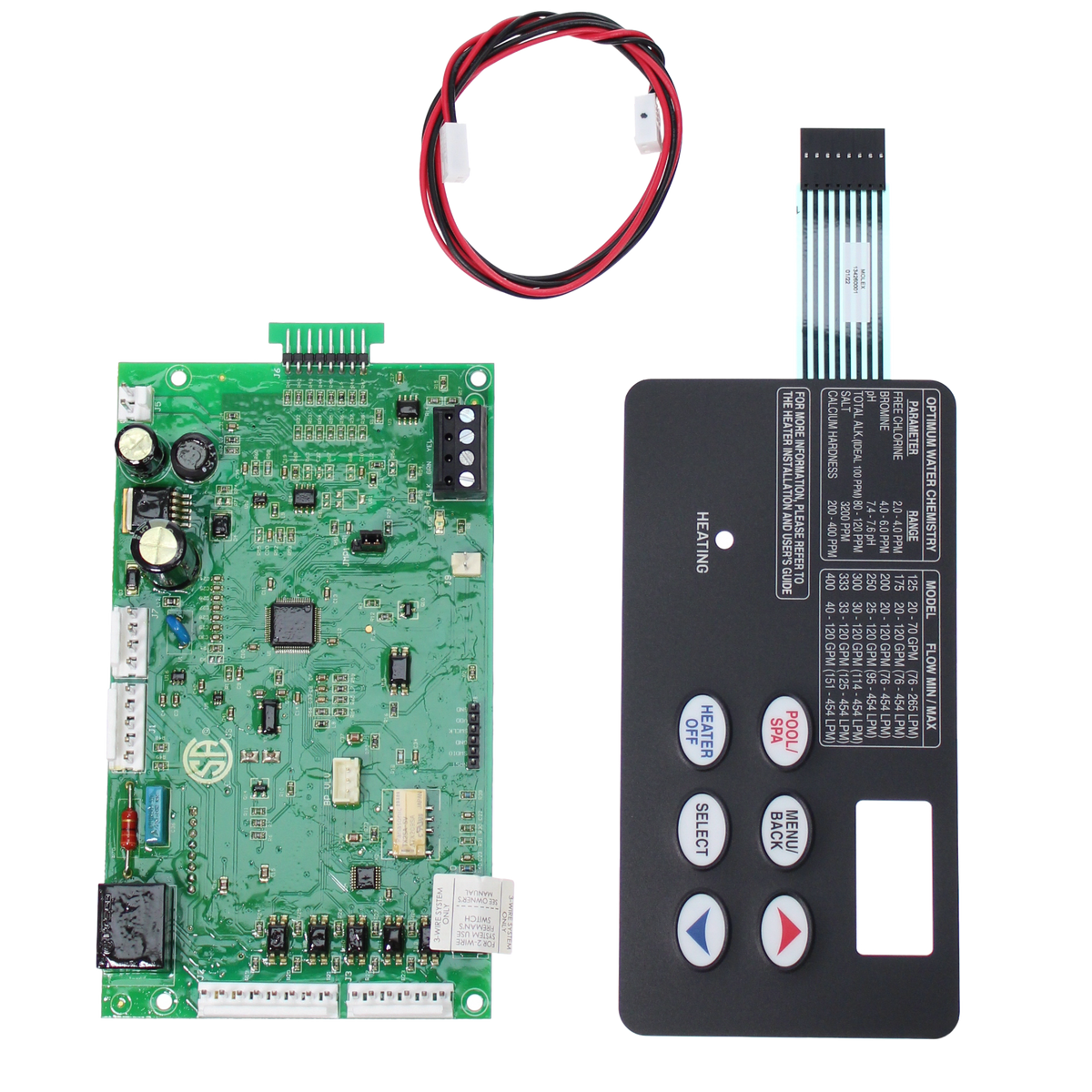 Pentair 461105 MasterTemp Max-E-Therm Control Board w/ 6 Button Pad