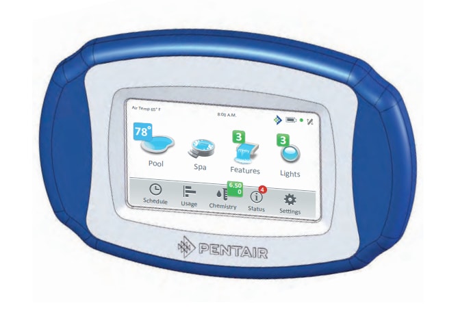 Pentair 522036 IntelliCenter Wireless Remote with Transceiver, 4 Aux.