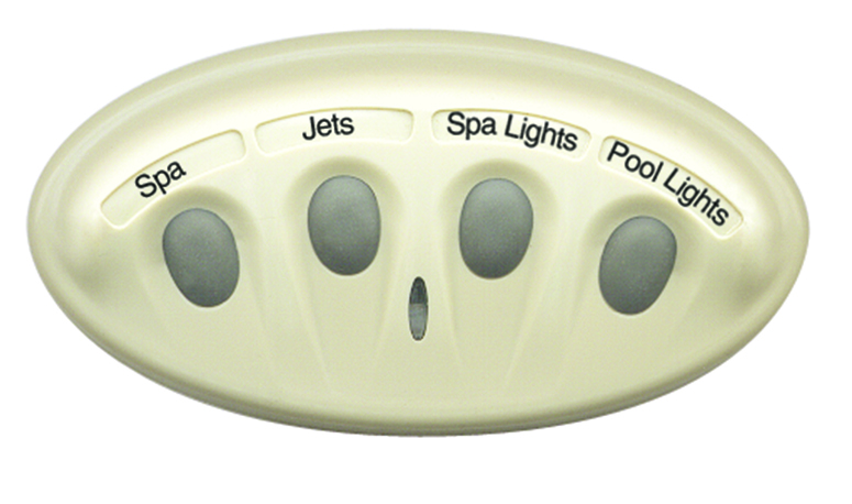 Pentair 521885 iS4 Spa-Side Remote — 4 Function, 100 ft Cord, White, IntelliTouch & EasyTouch