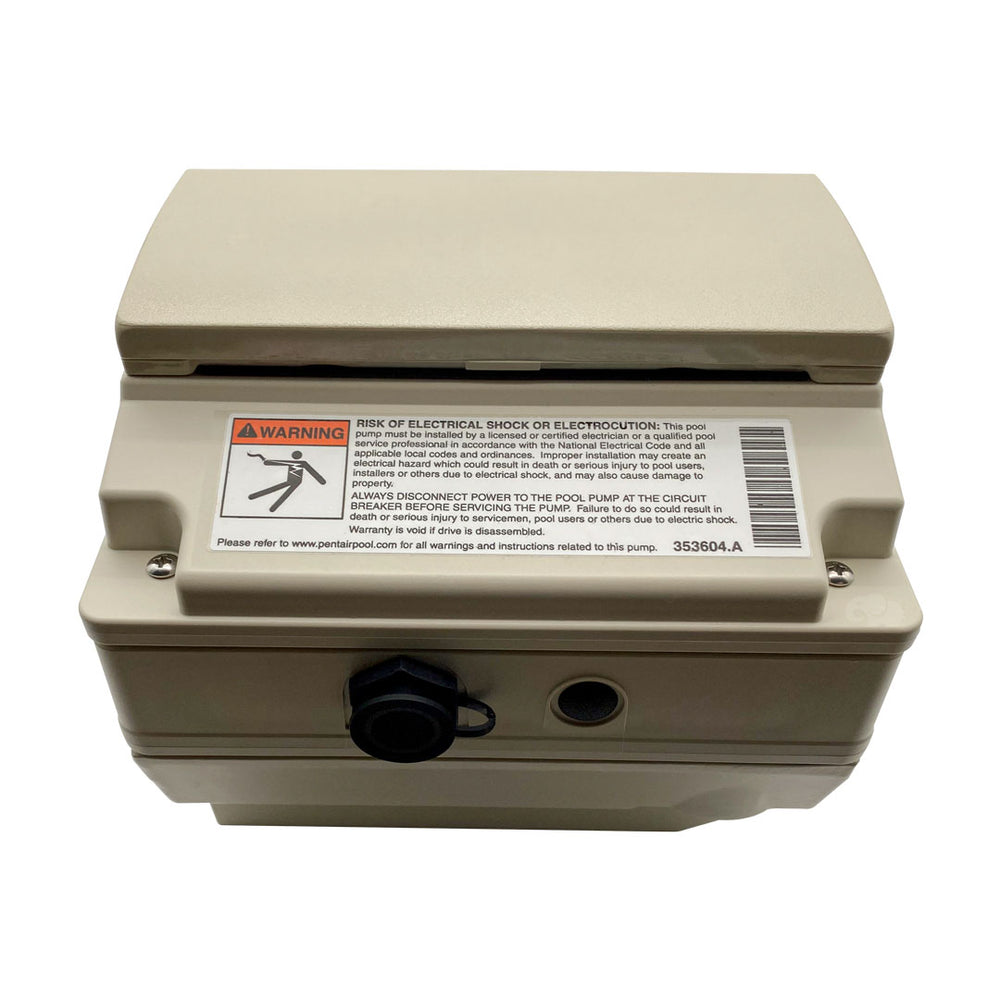 Pentair 356922Z pump drive assembly with keypad and warning label