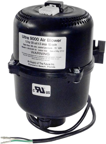 Air Supply 3910131 Ultra 9000 Blower Motor 1HP 120V 4.5A