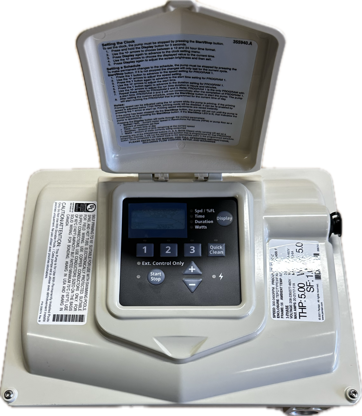 Pentair 358085 5 HP Variable Speed Drive Assembly (Almond) — WhisperFloXF VS & Max-E-ProXF VS Commercial, Genuine OEM