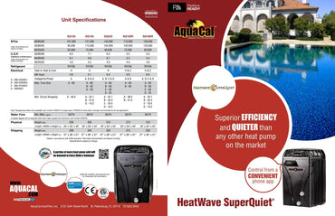 AquaCal SQ225AHDSBPB Heatwave Superquiet Heat Pump brochure