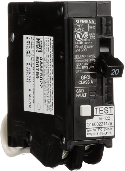 Siemens QF120A 1 Pole Circuit Breaker