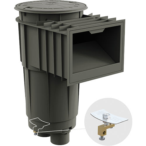 Hayward SkimMaster 2" x 2.5" Gunite Skimmer, Dark Gray | SP1072S2DGR
