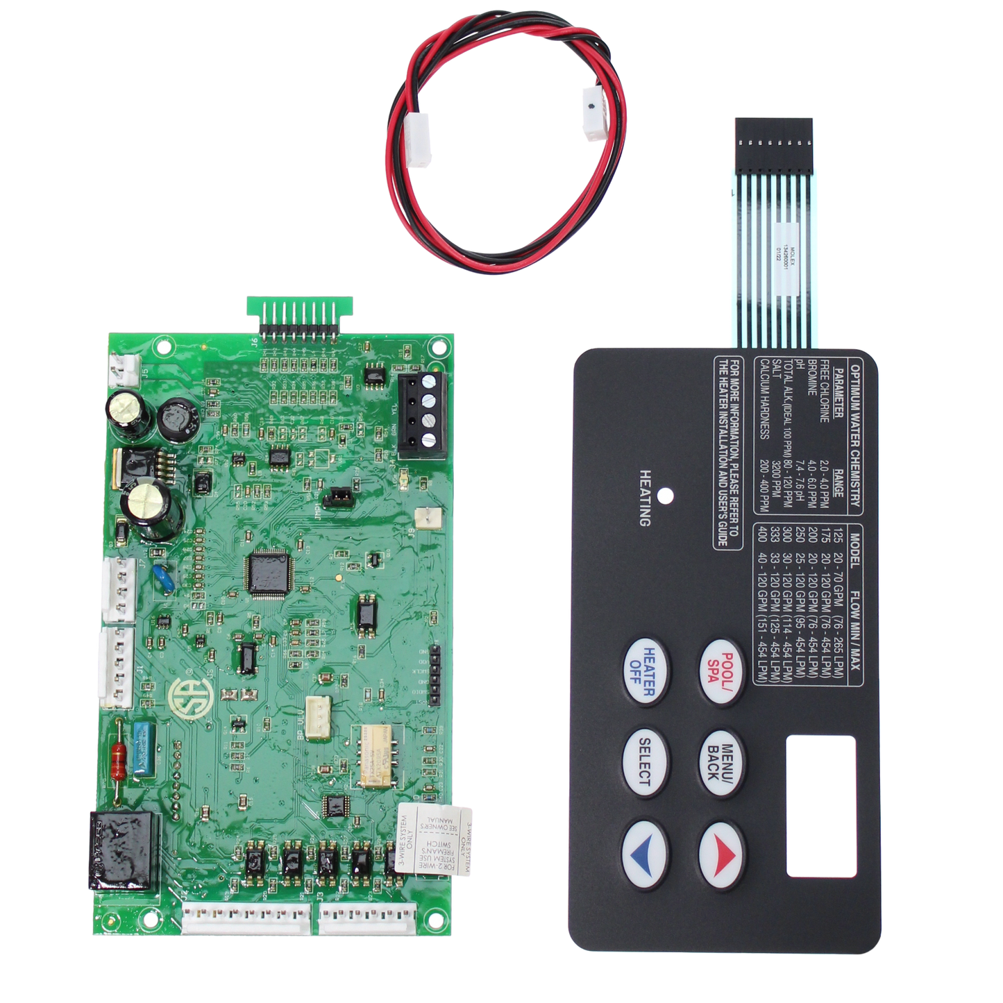 Pentair MasterTemp Max-E-Therm Control Board w/ 6 Button Pad | 461105
