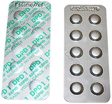 Pentair | R161576 | Rainbow DPD #1 Tablets – Box of 1000 Rapid‑Dissolve Reagent Tabs