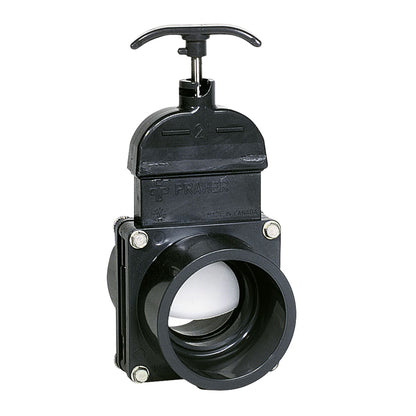 Praher 1-1/2" Knife Gate Valve 1 �" Mpt X 1 � Barb - White | 150-HBMT