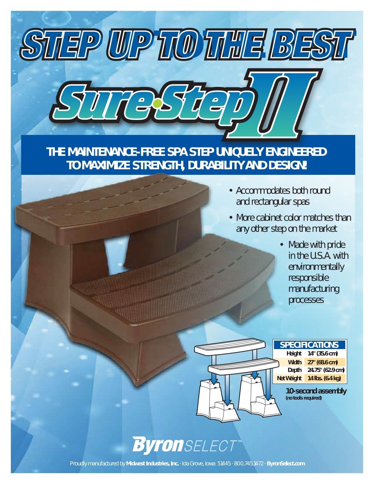 Sure Step II Spa Step, Light Redwood | 6130400