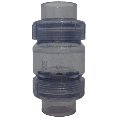 Spears 2" Clear Pvc Spring Check Valve With � Lb Spring (S X S) | S1780C20