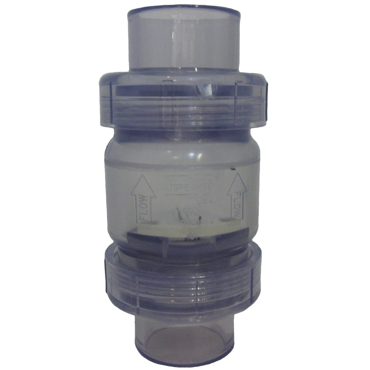 Spears 1 �" Clear Pvc Spring Check Valve - Check Valve With � Lb Spring (S X S) | S1780C15