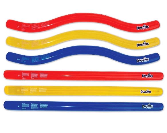 Swimline Doodles 72" Inflatable Pool Noodles, 6/Pack | 9008