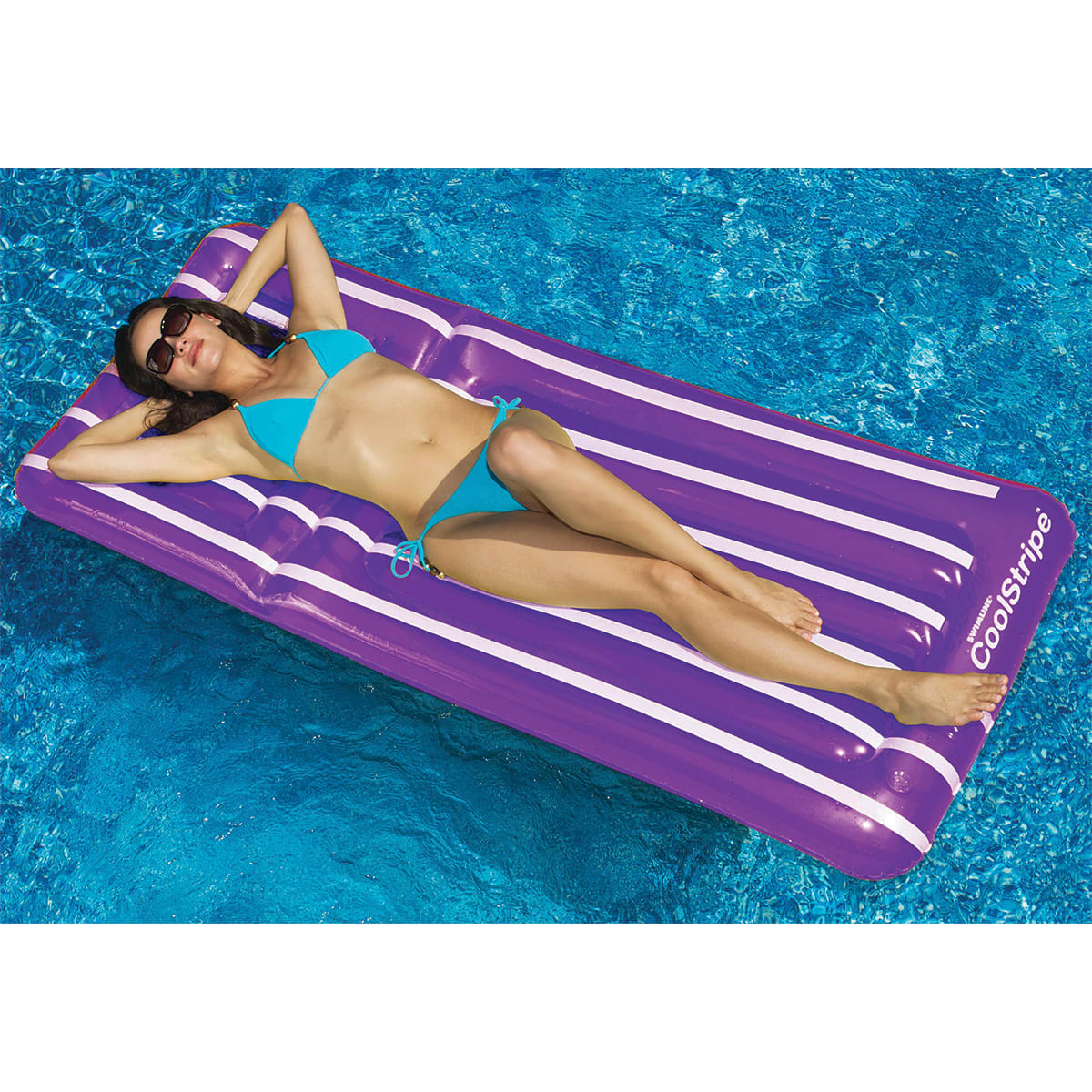 Swimline 90605 Cool Stripe Mattress Pool Float