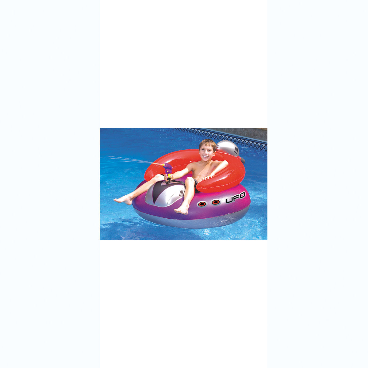 Swimline 9078 45" UFO Spaceship Squirter Pool Float w/ Squirt Gun